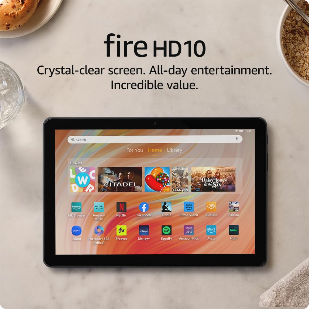 Amazon Fire HD 10 tablet, built for relaxation, 10.1" vibrant Full HD screen, oc
