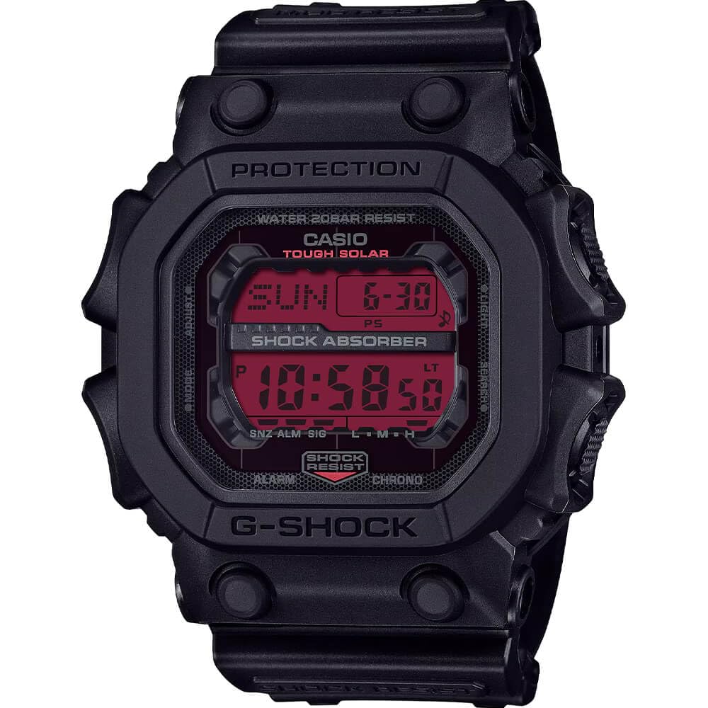 Casio G-Shock Black Resin Red Digital Oversized Watch GX-56BBR-1