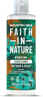 Faith In Nature Organic Coconut Conditioner, Hydrating for Dry Hair & Scalp, Vegan & Cruelty Free, No SLS, Silicones or Parabens, 400ml