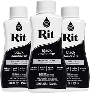 Rit All-Purpose Liquid Dye, Black, 3-Pack