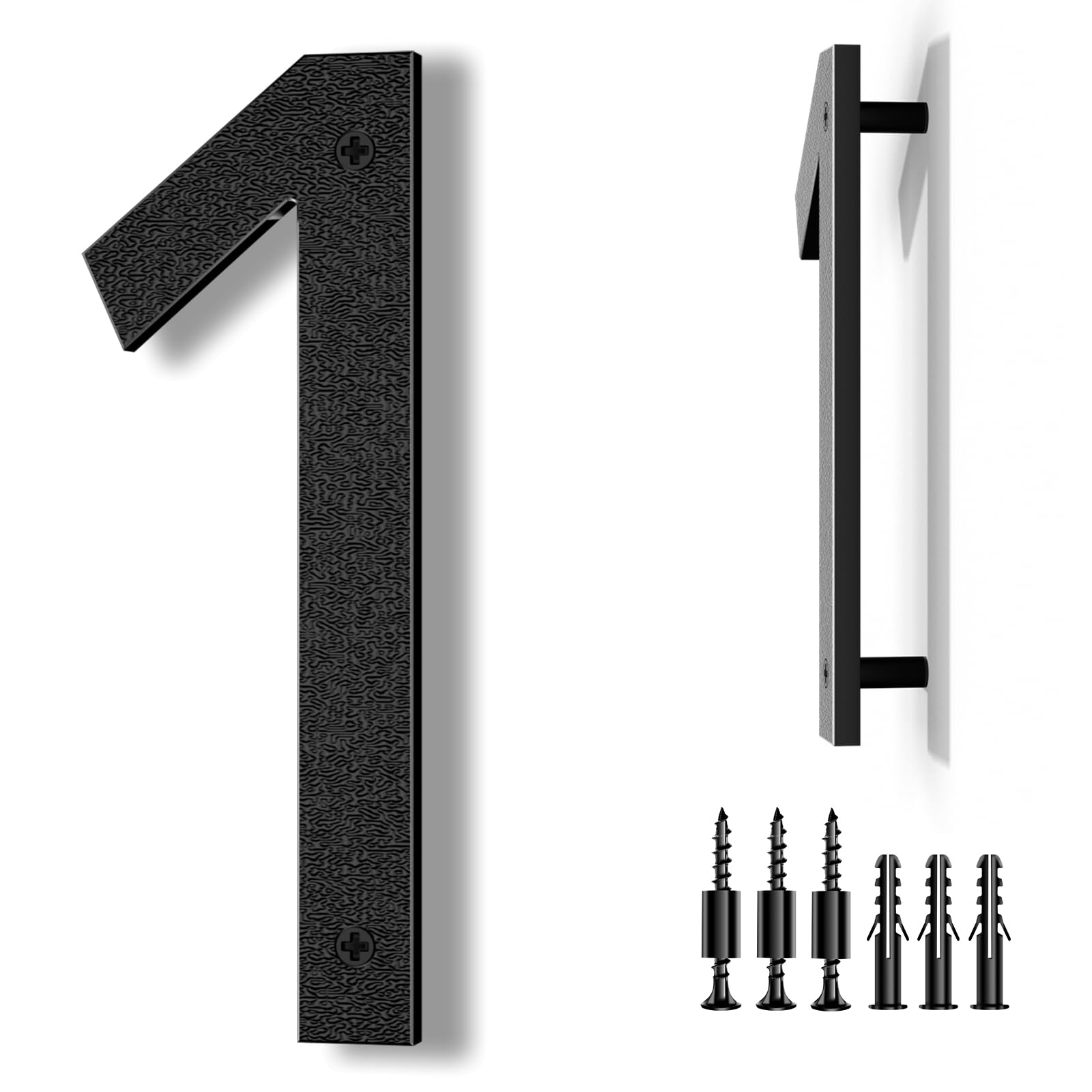 IVERRA 8 Inch House Numbers for Outside, Black Large Address Numbers (1) | Moder