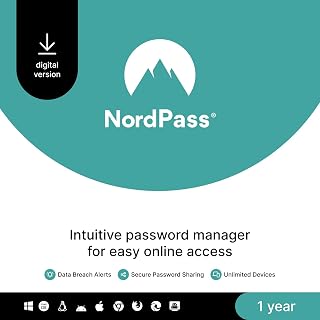 NordPass Premium, Unlimited Devices, 1-Year, Password Manager, Digital Code