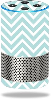 MightySkins Skin Compatible with Amazon Echo (2ND Gen) - Aqua Chevron | Protective, Durable, and Unique Vinyl Decal Wrap Cover | Easy to Apply, Remove, and Change Styles | Made in The USA