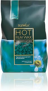 Italwax Azulene Hard Wax Beads – 1Kg (2.2 lbs) – Strip-Free, Unscented Hair Removal Wax, Gentle on All Skin Types, Ideal for Bikini Line & Underarms, Professional & Home Use