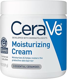 CeraVe Moisturizing Cream, Face & Body Moisturizer for Dry Skin, 19oz | Skin Care with Hyaluronic Acid, Skin Barrier Repair, Ceramide Moisturizer, Fragrance Free, Non-Comedogenic, Daily Use