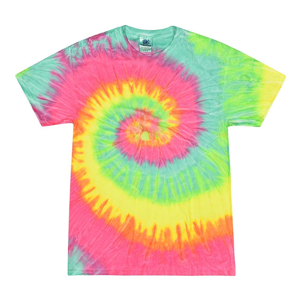 Women's Colortone Rainbow Tie Dye Top Short Sleeve T-Shirt