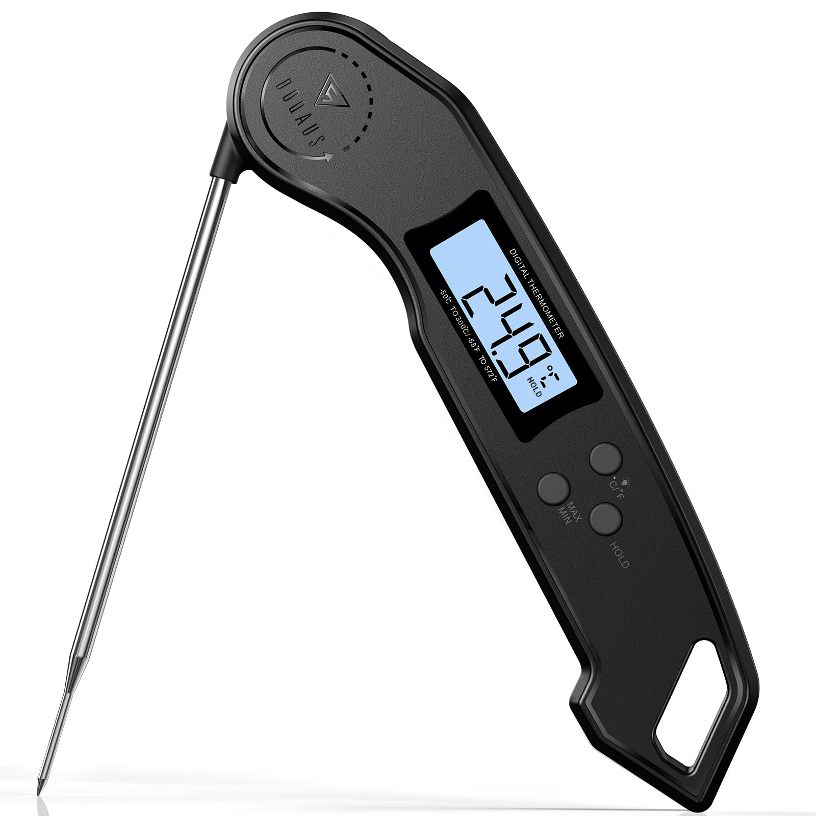 DOQAUS Meat Thermometer, 3s Read Food Thermometer, ±1°C Accurate, Black | Meat T