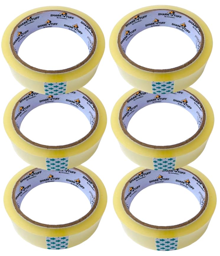 Homebay 6 Pack - Cellotape Rolls Strong Clear Packing Tape Extra Long | Packagin