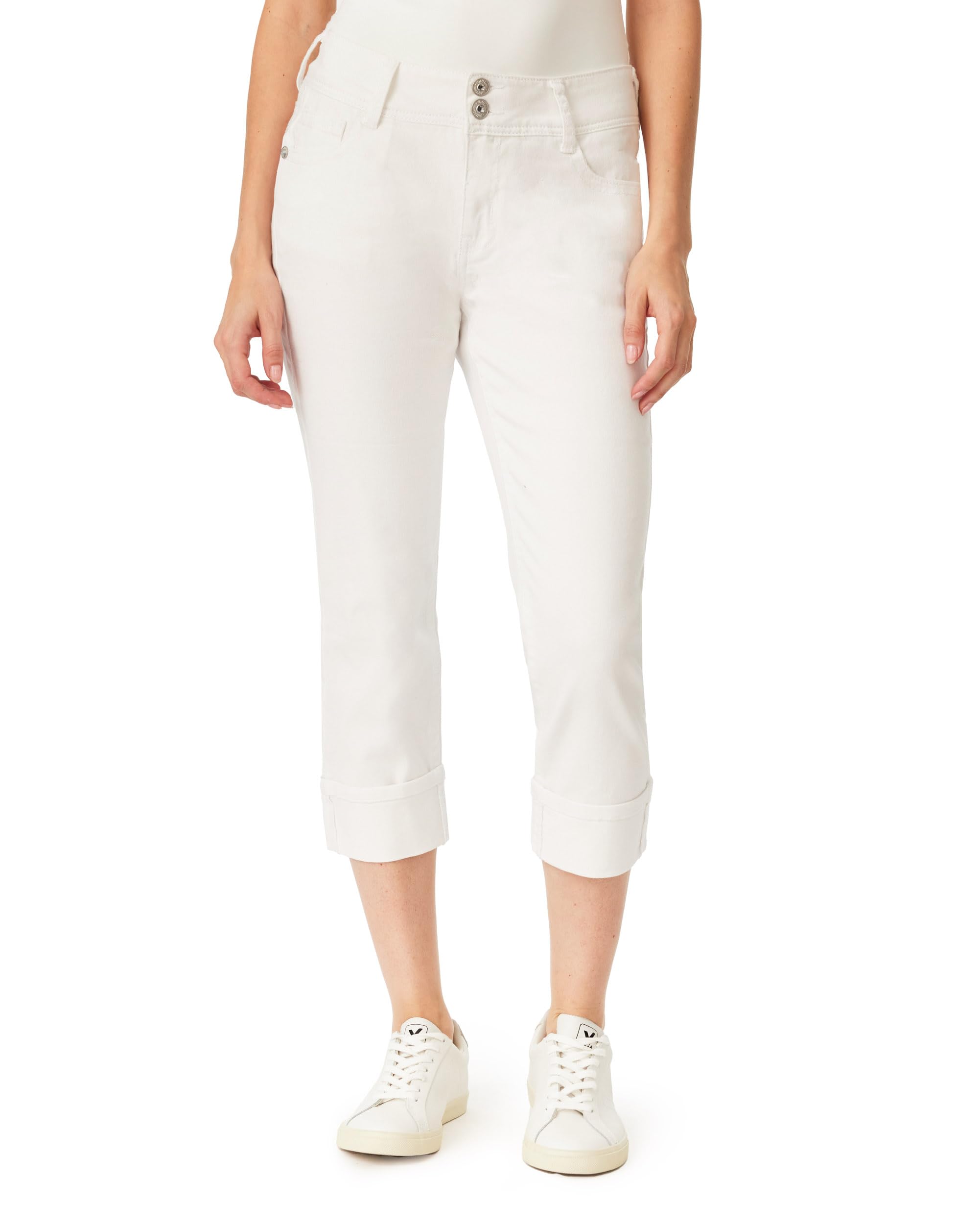 WallFlower Luscious Curvy Bling Cropped Jeans for Women, Sizes 0-24