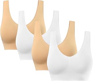 BESTENA Women Sports Bras, Seamless Removable Pads Comfort Yoga Sleep Bras