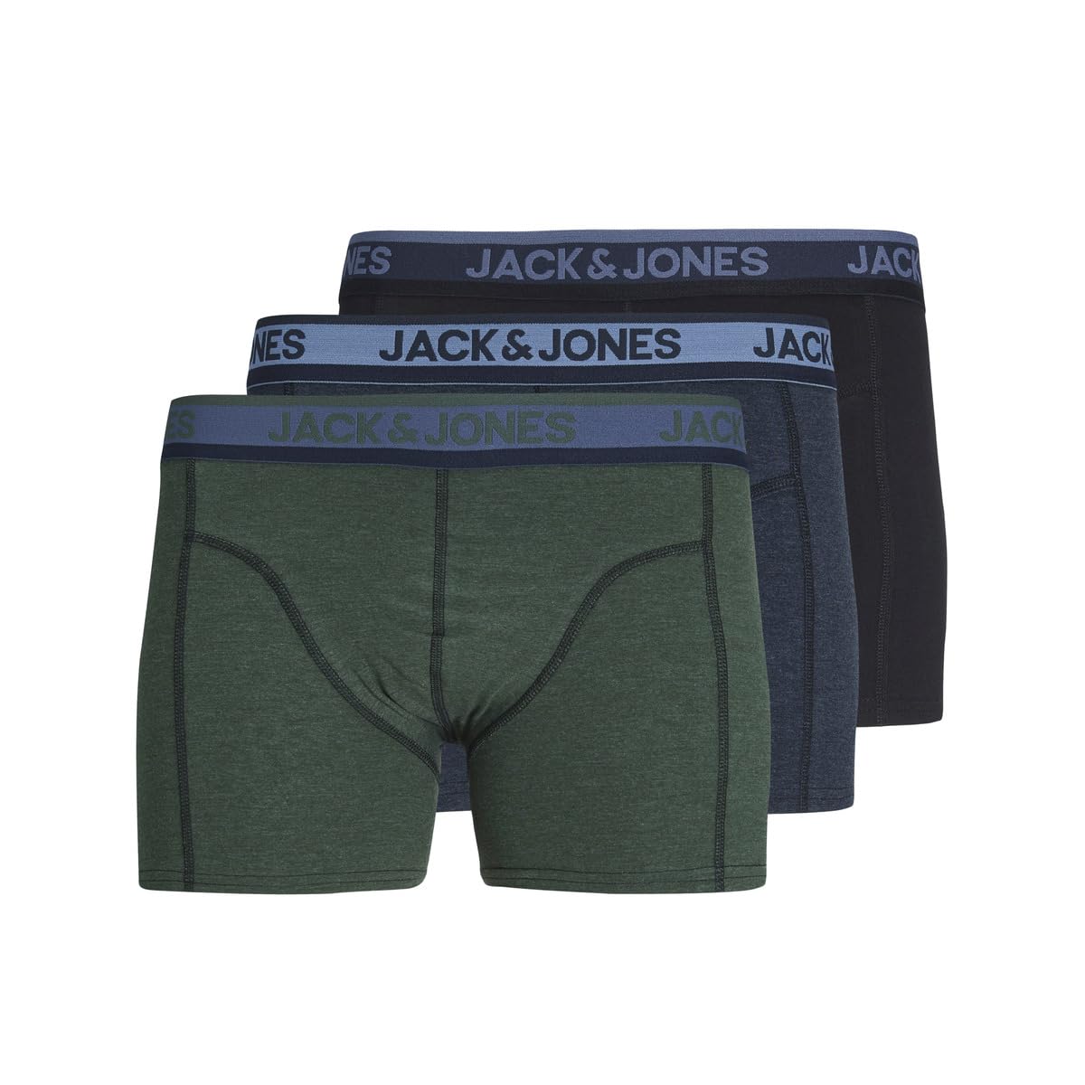 Jack & Jones Boys Jactrevor Trunks 3 Pack Jnr Boxer Shorts (Pack of 3)