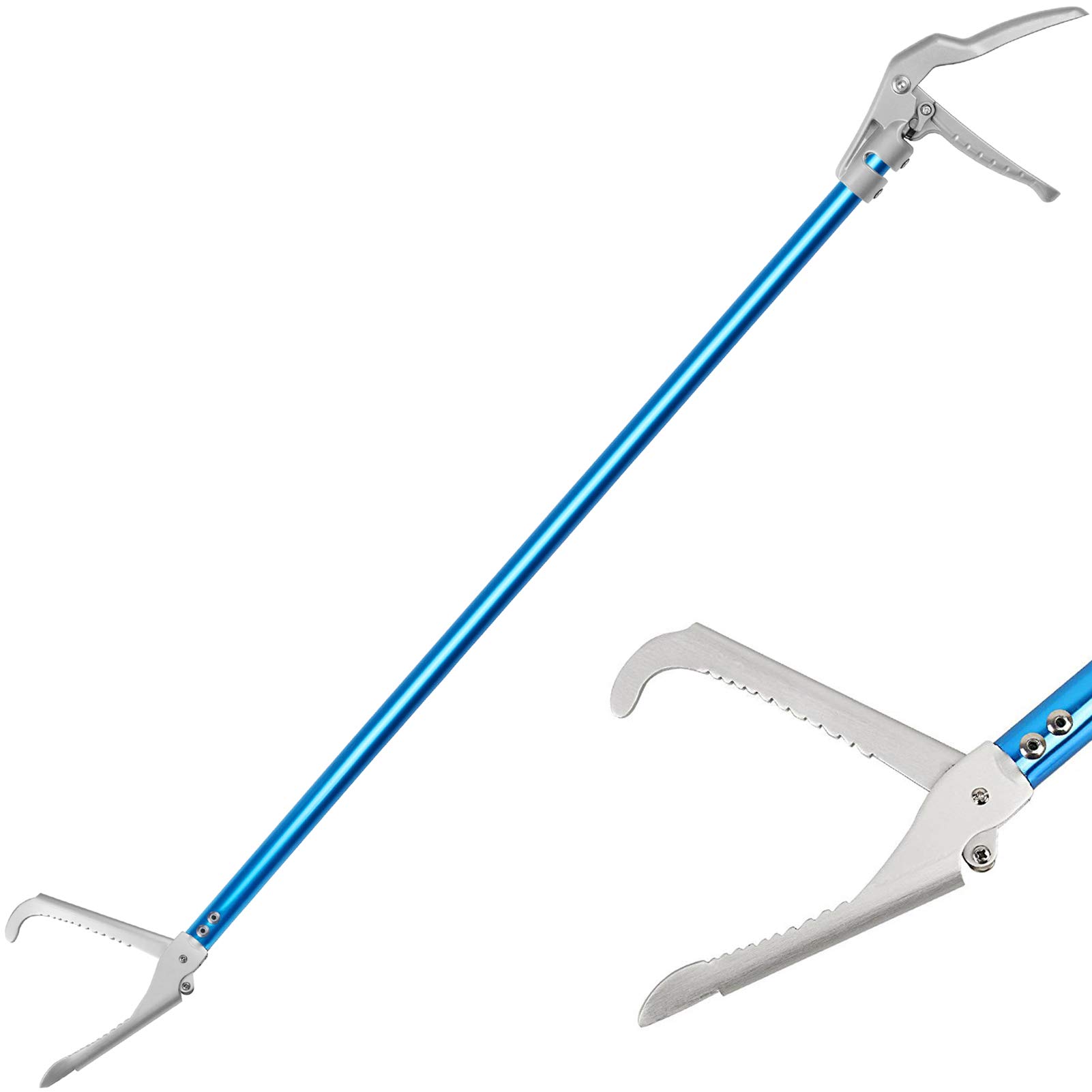 Ouronehome 60" Professional All-Aluminum Alloy Snake Tong Reptile Grabber Rattle