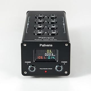 Pailvens AC Power Filter 8 Ways Power Conditioner with LED Display for HiFi | Power Purifier, Surge Protector, 15A Overvoltage Protection, Universal Outlets for CD/DVD Players, Speakers, TV, Black