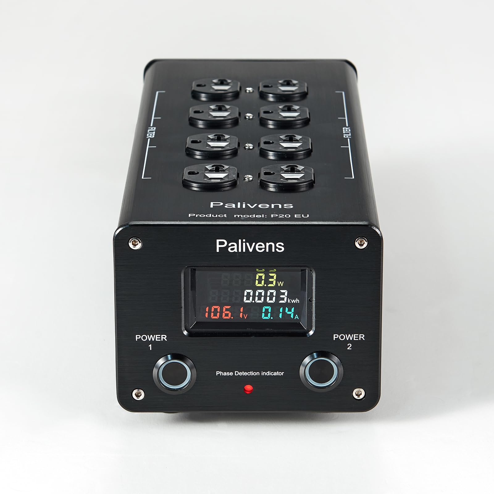 Pailvens AC Power Filter 8 Ways Power Conditioner with LED Display for HiFi | Po