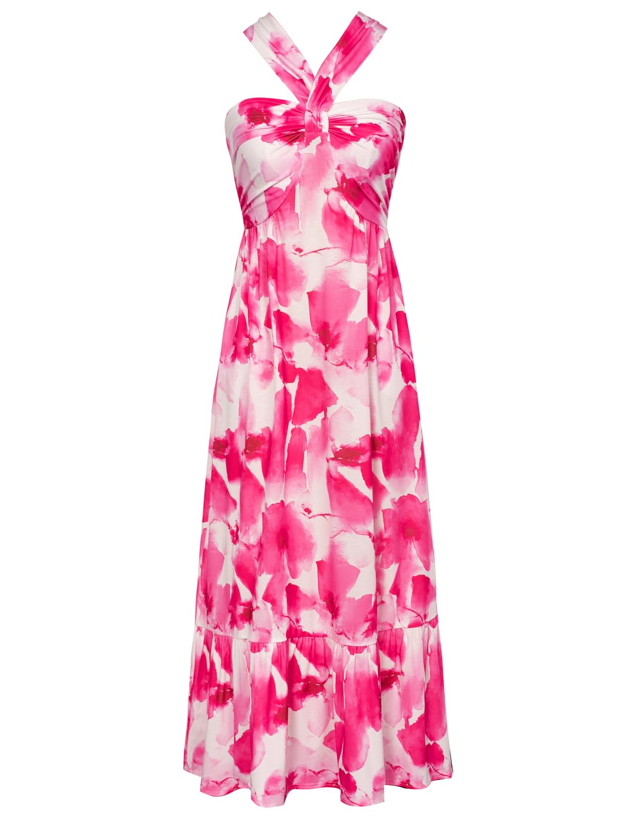 GRACE KARIN Womens Summer Floral Halter Boho Maxi Dresses