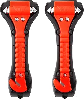 SINSEN Car Safety Hammer Set of 2 Emergency Escape Tool Auto Car Window Glass Hammer Breaker and Seat Belt Cutter Escape 2-in-1 for Family Rescue &amp; Auto Emergency Escape Tools