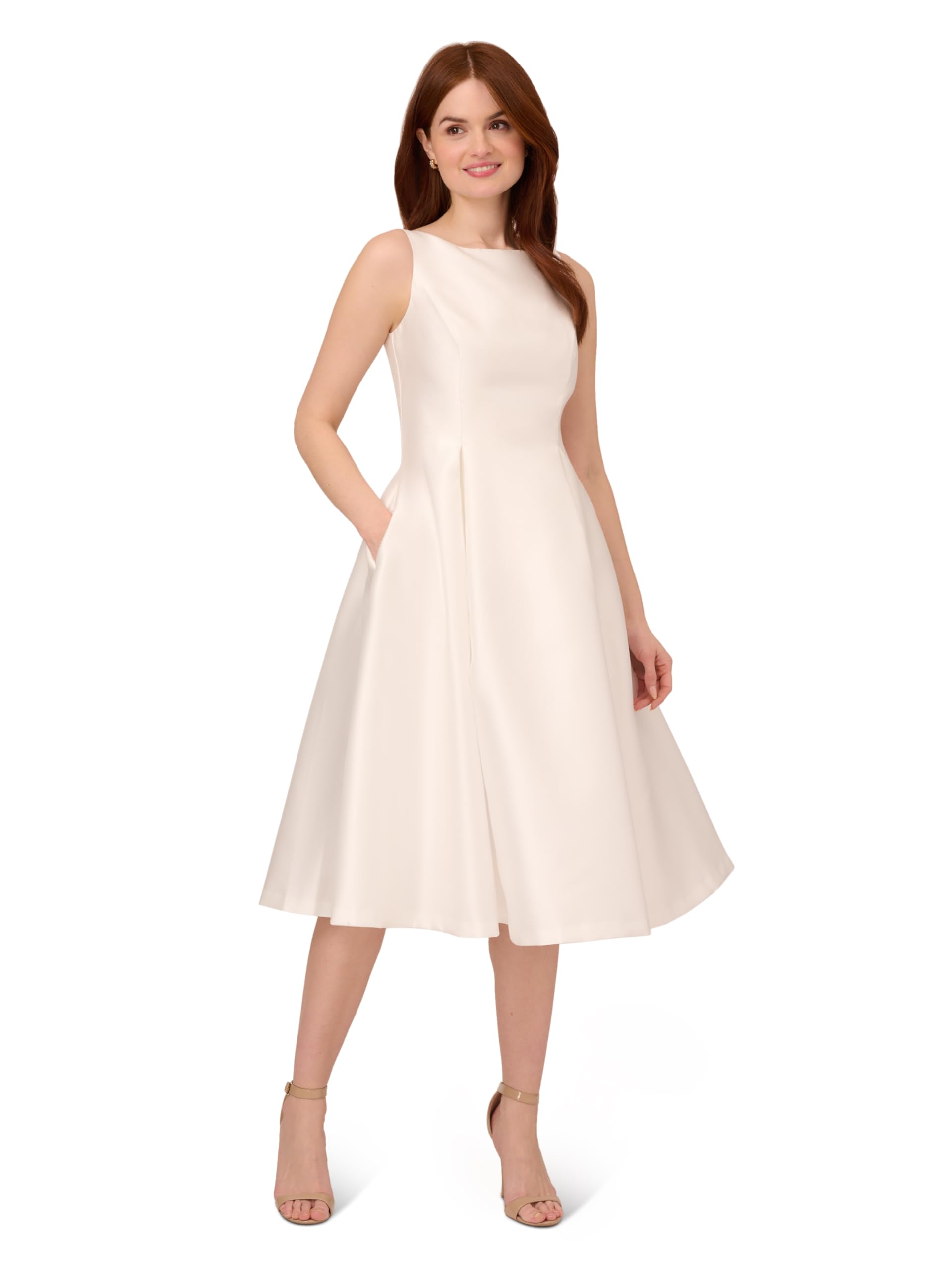Adrianna Papell Origami Folded Sheath Dress - Women's Pleated Sleeveless Dress
