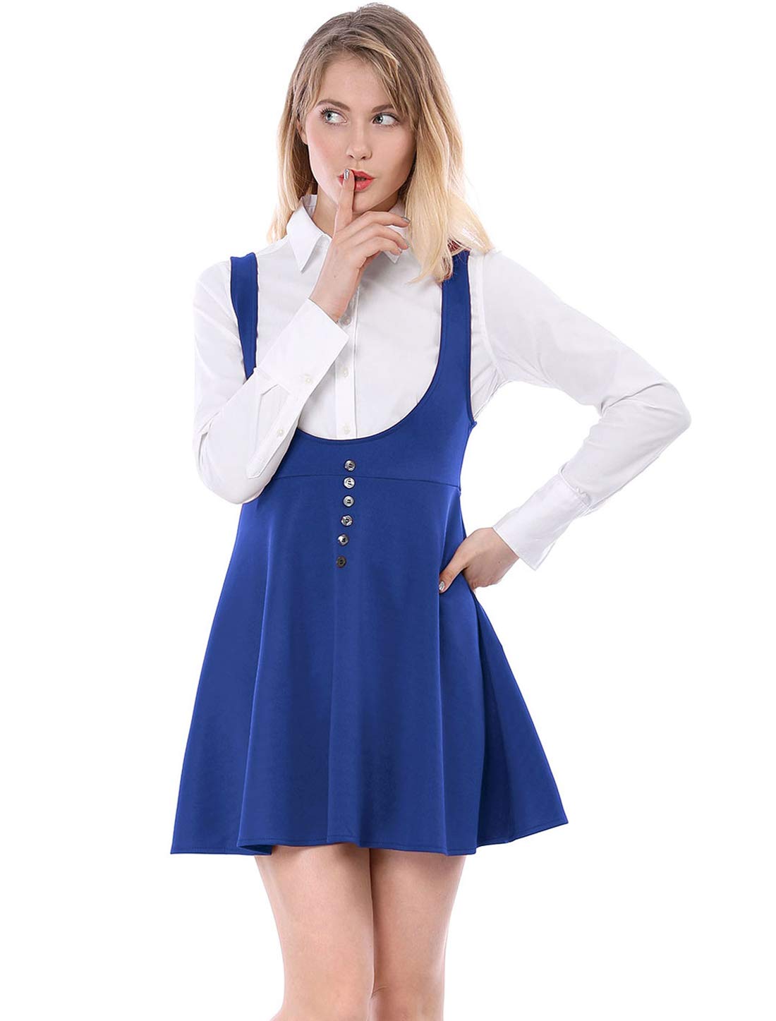Allegra K Women's Suspender Dress