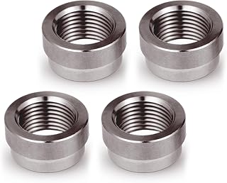 4 Pcs O2 Sensor Bung, 304 Stainless Steel M18x1.5 O2 Bung Weld in, Oxygen Sensor Bung Stepped Style