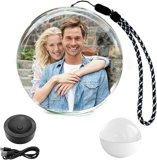 Crystal Ball Video Player, Memory Orb, 2.7" HD Screen 4GB Digital Frame Personalized USB Uploadable Video & Photos Rechargeable Memory Pearl for Couples Friends Family Anniversary Birthday