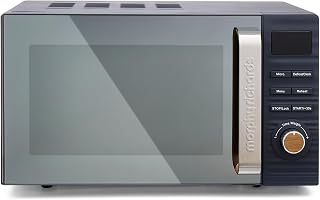 Morphy Richards Clay Digital Grey Microwave, 20L Capacity, Stainless Steel Inner Cavity, 95 Minute Timer, 11 Power Levels, Defrost mode, Glass Turntable, Easy Clean, 800W, Flint, 512001