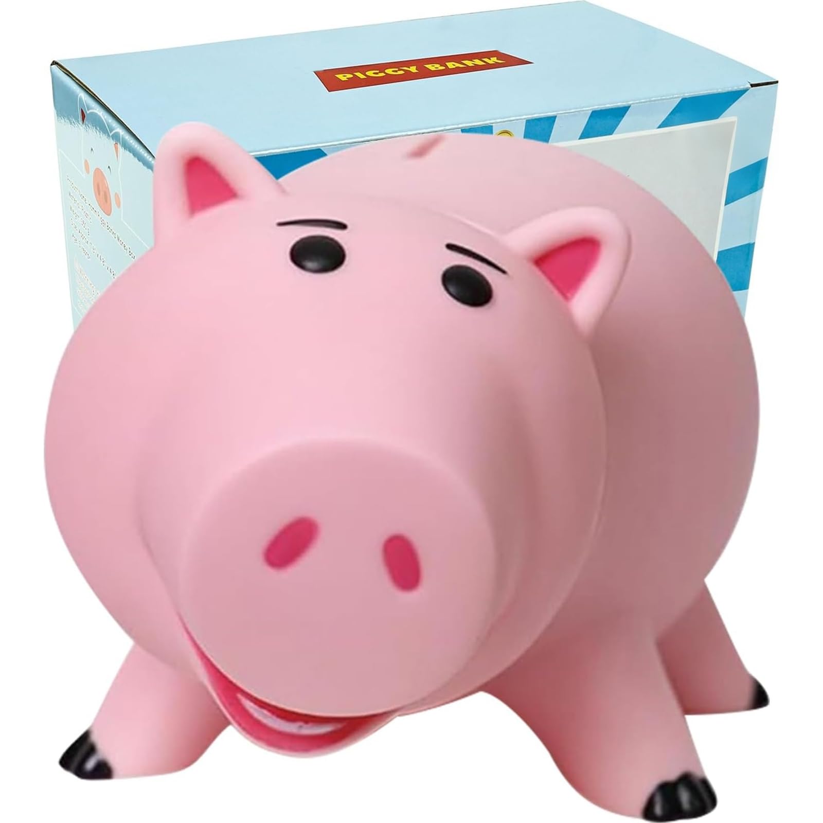 Hamm Piggy Bank Unbreakable Cute Pink Pig Money Bank Plastic Saving Coin Bank fo