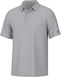 HUK Men's Pursuit Polo, Performance Short Sleeve Polo Shirt