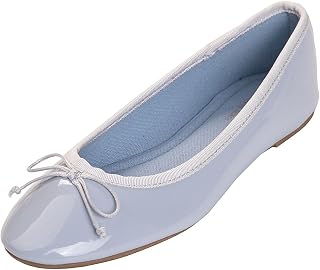 Feversole Women's Classic Ballet Flats, Tread Sole, Shiny Sequins, Elegant