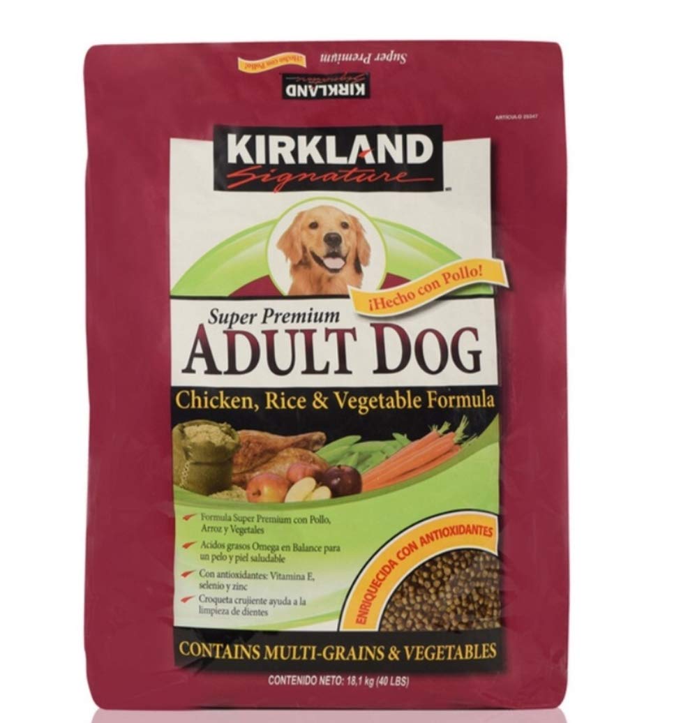 Kirkland Signature Chicken and Rice and Vegetable Formula for Adult Dog Net Wt 1