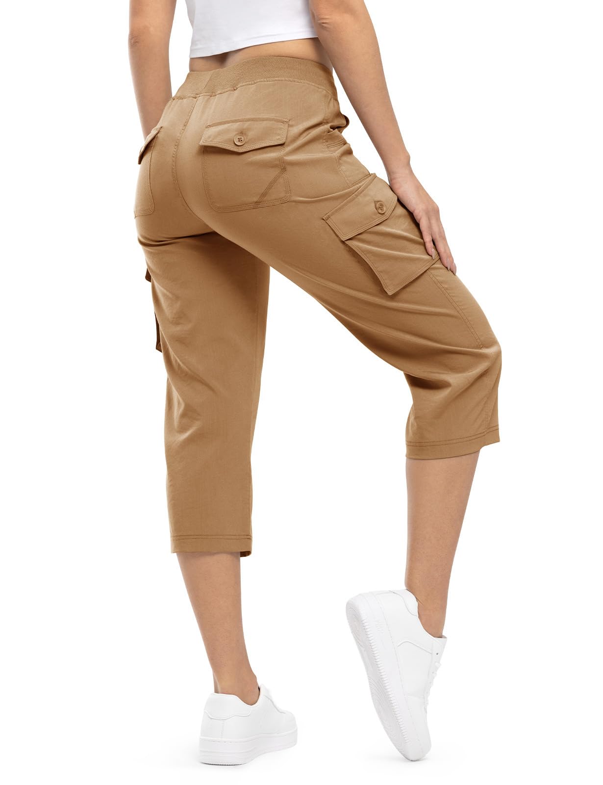 TBMPOY Women's Hiking Cargo Trousers Lightweight Breathable Water Resistant Zip 