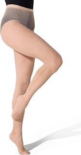 Capezio Professional Seamless Fishnet Tights Women's Footed Fishnets Dance Tights for Burlesque Cabaret Performance Fish Nets 3000