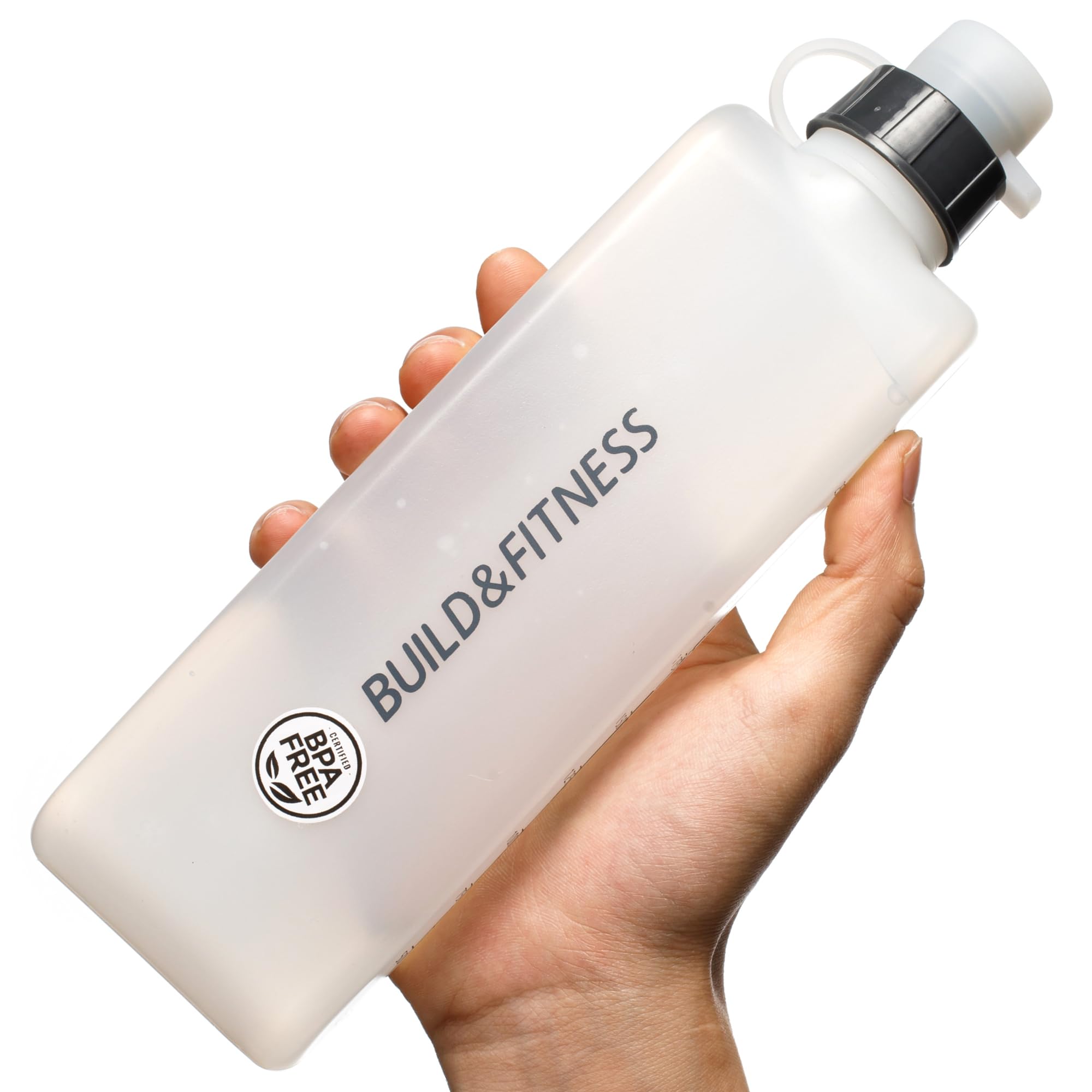 BUILD & FITNESS Curved Water Bottle for Running Belts, Hydration Running Bottle,