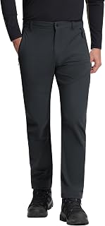 Pioneer Camp Men's Hiking Trousers, Lined Fleece Trousers, Trekking, Water-Repellent Winter Trousers, Outdoor Trousers with 3 Zip Pockets