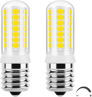 DiCUNO E17 LED Microwave Bulbs, Dimmable, 40W Equivalent, 5000K, 2-Pack