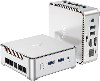 KAMRUI Essenx E2 Mini PC, AMD Ryzen 5 3500U(4 Cores, 8 Threads, Up to 3.7GHz), 16GB DDR4(Expandable) 256GB M.2 SSD Micro PC, HDMI+DP Dual 4K@60Hz Display Home/Business/Office Mini Desktop Computers