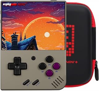Miyoo Miyoo Mini Plus Retro Gaming Console with Portable Case, Handheld Game Console with 3000mAh Battery 3.6'' IPS Screen, Compatible with a Large Variety of Classic Games. Support WiFi & RTC
