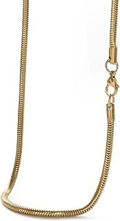 Seiya International Men's Necklace, Stainless Steel Snake Chain, 45 cm, Stainless Steel