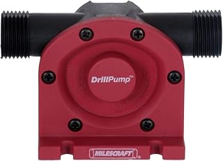Milescraft 1314 Drill Pump 750 - Self Priming Water Pump Attachment for Drills - Water Transfer Pump - Uses Common Garden Hose - 750 Gallons per Hour