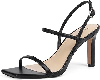 Modatope Womens Sandals Open Toe Strappy Sandals Ankle Strap High Heel Sandals for Women, A-gold