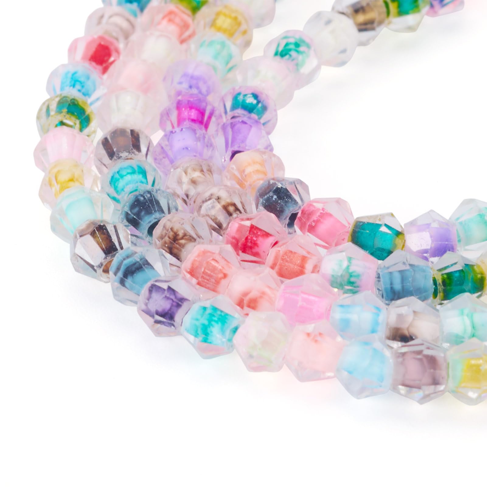 About 108~116pcs/Strand Faceted Glass Beads in Crystal Spacer Beads for Jewelry 