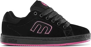 Etnies Kingpin - Legendary Skate Classic, Reinforced Cupsole, Cushioned Feel, Everyday Sneakers - Black/Pink - 8