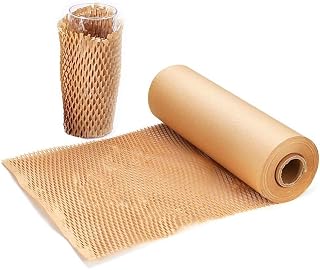 Honeycomb Packing Paper, Alternative to Bubble Wrap Roll for Moving | Bubble Wrap for Moving House,Packing Peanuts,Packaging Filler,Shipping Breakables,Paper bubble wrap