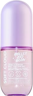 Holler Soft Cloud Vanilla Scented Body And Hair Mist, 3.38 Fl Oz | Spritz a sweet blend of warm vanilla, coconut, amber. Gentle water-based formula keeps skin and strands shiny, not sticky.