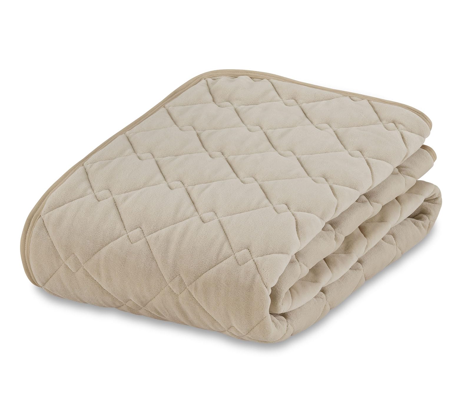 French Bed Pad, Double Size (55.1 x 76.8 inches (140 x 195 cm), Beige, Won't Sli