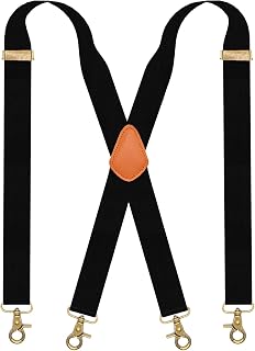Karabinerhaken Hosenträger für Herren für Gürtelschlaufe Retro Hosenträger verstellbar