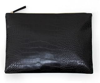 Women Clutches Crocodile Grain PU Leather Envelope Clutch Bag
