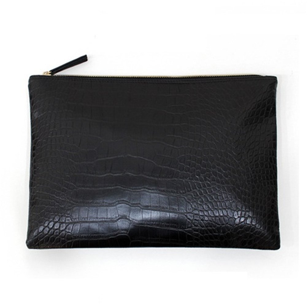 Women Clutches Crocodile Grain PU Leather Envelope Clutch Bag