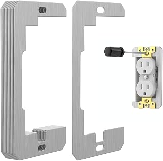 10 Pcs Wall Plate Spacer,Spacers for Electrical Outlets, Metal Flush Fit Device Leveling Plates for Electrical Outlet Repair, Fix Loose Outlets and Electrical Boxes