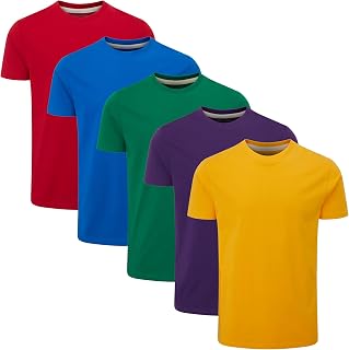Charles Wilson Pack of 5 Plain Round Neck T-Shirts