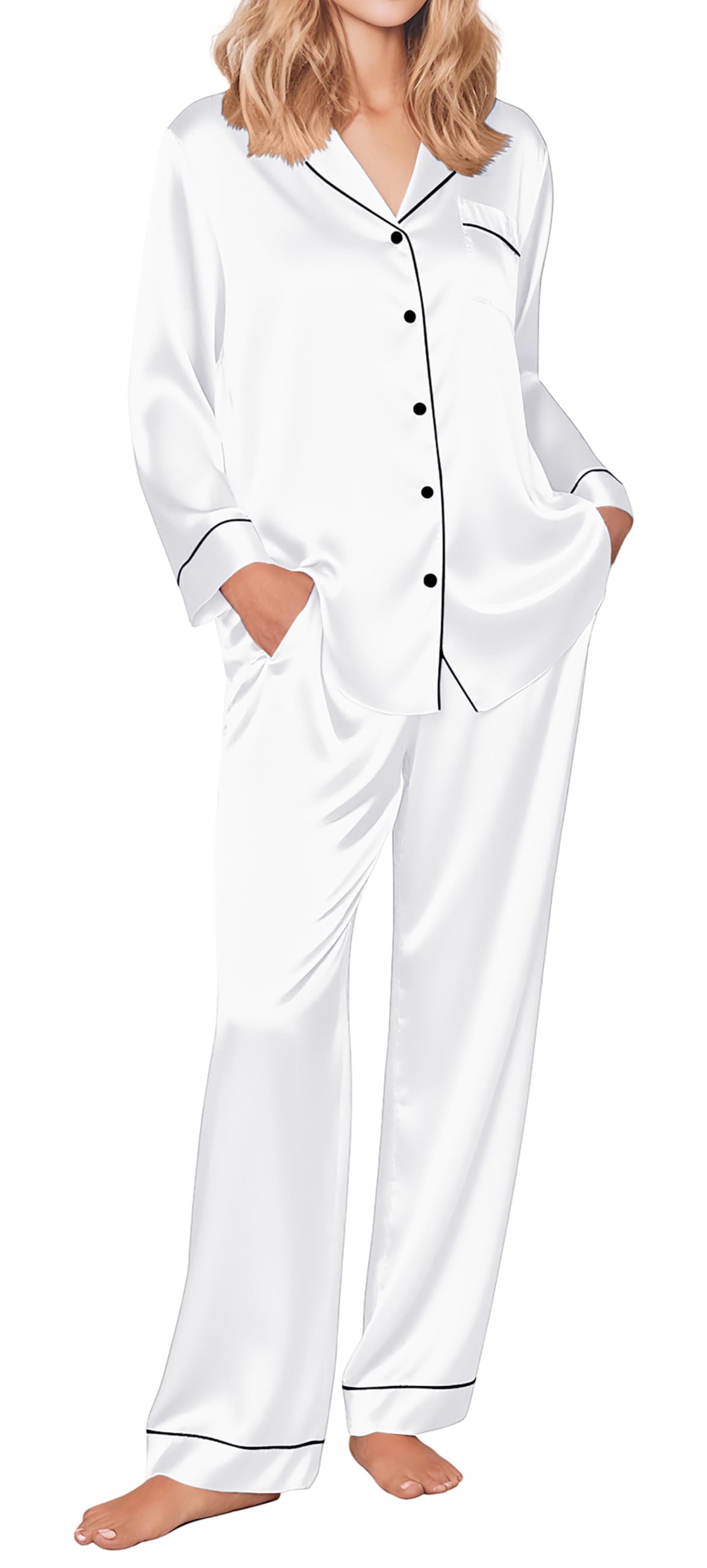 Ekouaer Classic Women's Pyjama Set (Pack of 2)